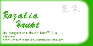 rozalia haupt business card